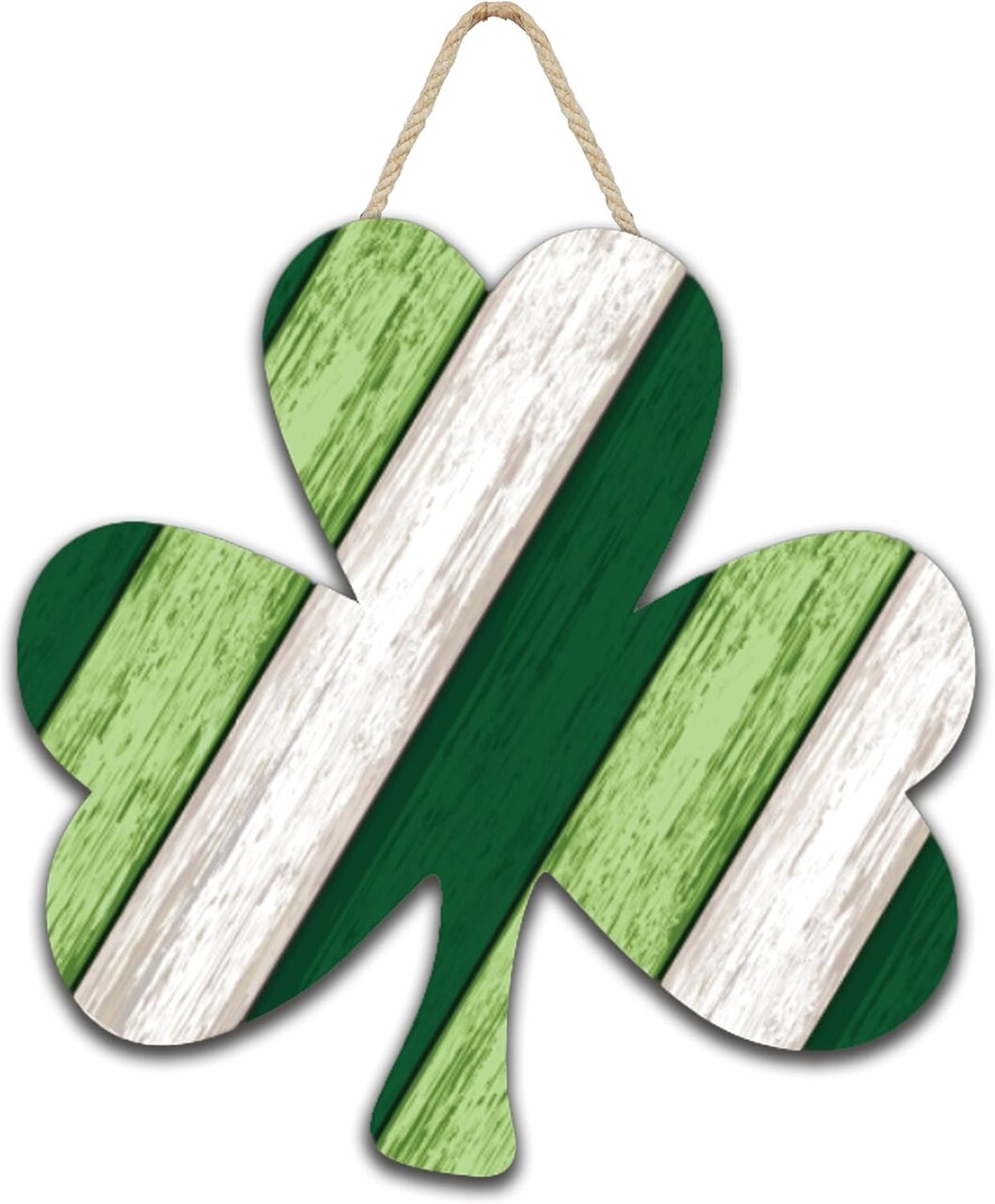 St Patrick Day Wooden Hanging Wreath Decoration Shamrock Hanging Sign Wood for Irish Party Saint Patrick Day Home Décor